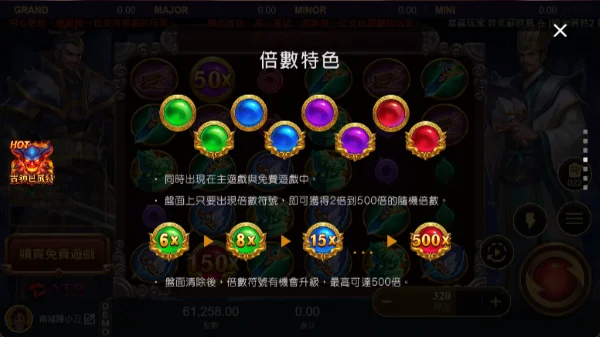 ATG電子赤三國倍數球